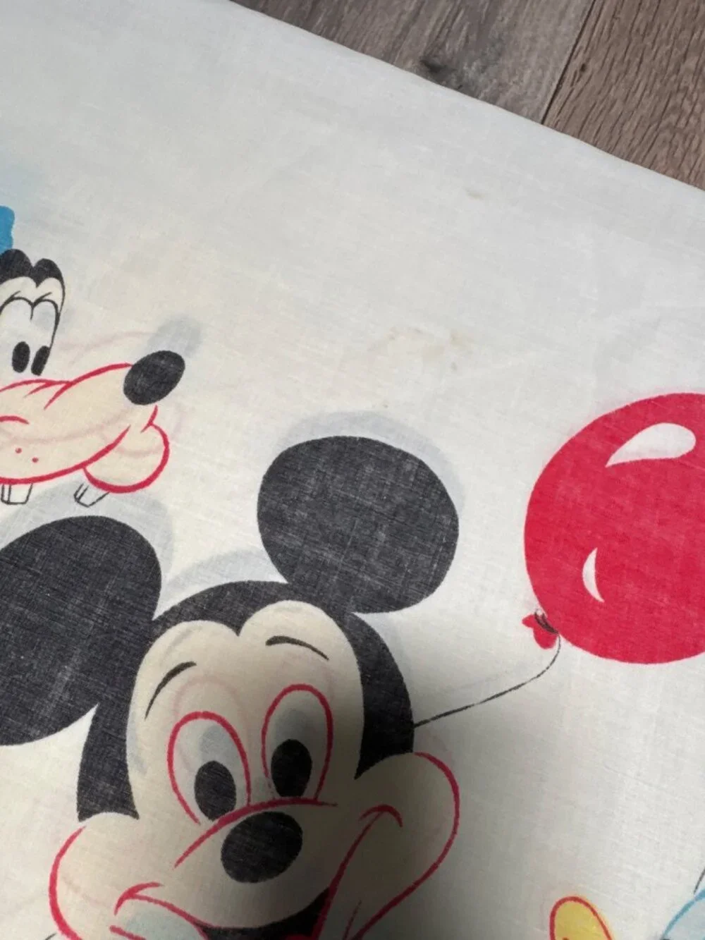 Vintage Disney Pillowcase Featuring Mickey Mouse Donald Duck & Goofy 100% Cotton